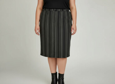 spódnice w kratę dopasowana: Women`s skirt, size 4XL