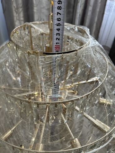 Люстры: Подвесная потолочная люстра На 21 лампочки свечки Каркас золотистый — 5