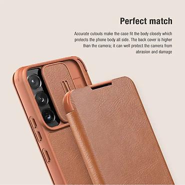 Maske i futrole za telefone: Maska Nillkin Qin Pro za Samsung Galaxy S22 Plus crna. Kataloški broj — 11