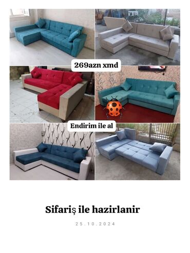 Divanlar: Künc divan, Yeni, Açılan, Bazalı, Parça, Şəhərdaxili pulsuz çatdırılma