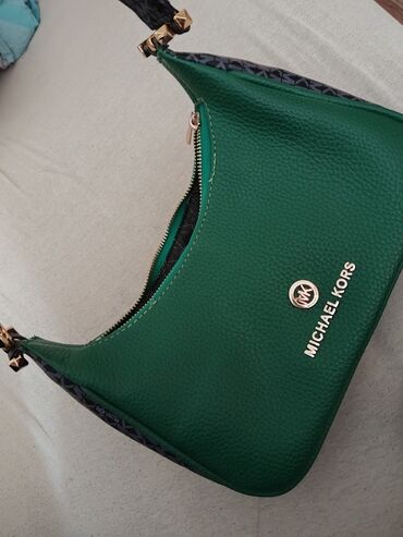 mala torbica visina: Zelena, kozna torbica