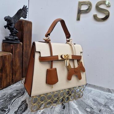 Torbe: Elegantna torbica, Hermes, Materijal: Koža, Lakovana koža — 10