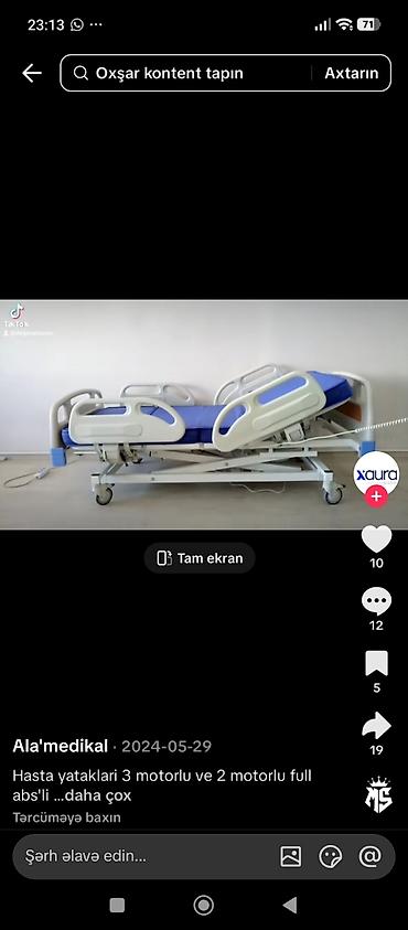 fort salon: Elektriklə idarə olunan xəstə çarpayısı - 3 mühərrikli və 2 — 1