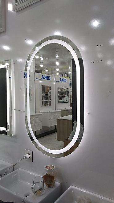 işıqlı güzgü: Güzgü Divar üçün, Oval, Dekorativ, Arxa işıqlı — 2