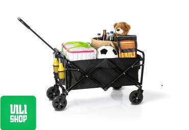 Baštenski alati i oprema: Praktična sklopiva baštenska kolica crne boje, idealna za prenošenje — 1