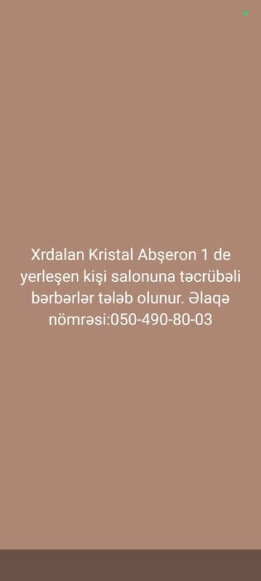 salon isi: Парикмахер требуется, Аренда места, 3-5 лет опыта