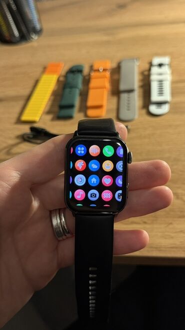 Smart saatlar: İşlənmiş, Smart saat, Sensor ekran, rəng - Qara — 1