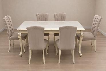 Qonaq otağı üçün, İşlənmiş, Kvadrat masa, 6 stul lalafo.az -da Qonaq otağı üçün, İşlənmiş, Kvadrat masa, 6 stul