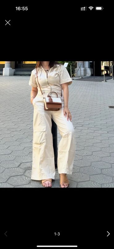 qadin ucun tulumlar: Комбинезон, Zara, M (EU 38), цвет - Бежевый