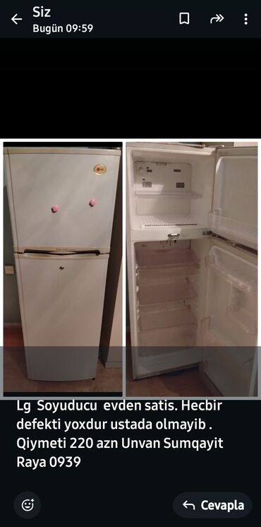 Yemək hazırlamaq üçün texnika: Soyuducu