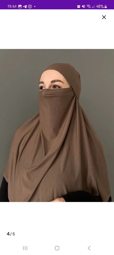 хиджаб химар: Платок, Готовый, Однотонный