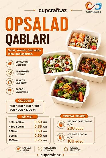 Qab-qacaq və mətbəx ləvazimatları: Qablaşdırma həlləri 1) Kağız Popcorn Qabları - 1 ədəd: 0.15 AZN - — 4