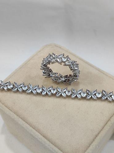 Серебряные наборы украшений: Серебряный браслет+ кольцо Серебро 925 пробы Дизайн Италия Для — 6