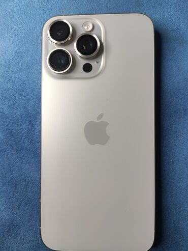где можно продать телефон бу: IPhone 15 Pro Max, Б/у, 256 ГБ, Natural Titanium, Защитное стекло, Чехол, Кабель, 88 %