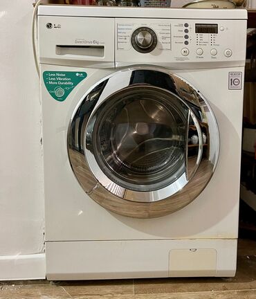 islenmis paltaryuyan masinlar: Paltaryuyan maşın LG, 6 kq, İşlənmiş, Avtomat, Qurutma var, Ünvandan götürmə