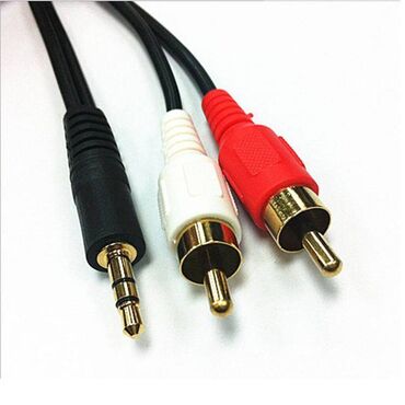 кабели синхронизации 3 x rca: Кабель audio Jack 3.5 male - 2 RCA male - длина - 1.5 метра