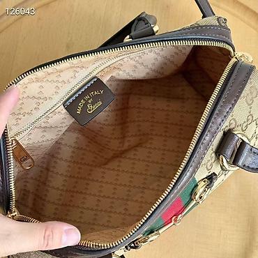 smart saat adapter: Gucci Ophidia Boston üslubunda çanta - Ölçü: 28 × 15 × 10 sm (şəkildə — 6