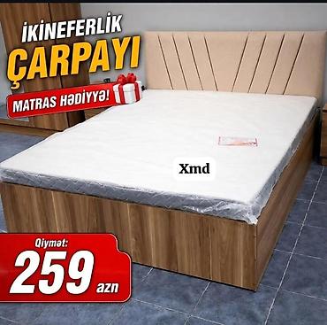 2х yarus carpayı: İkinəfərlik çarpayı - Başlıq hissəsi yumşaq, müasir dizaynla - — 1