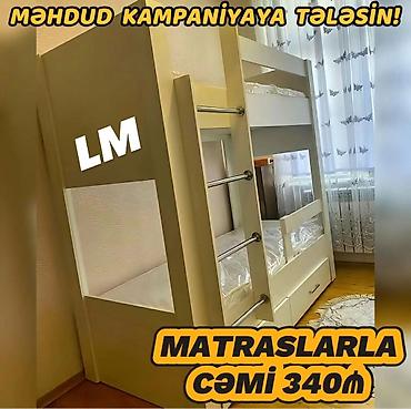 3 mertebeli kravatlar: İki mərtəbəli uşaq çarpayısı – matraslarla birlikdə. - Material — 1