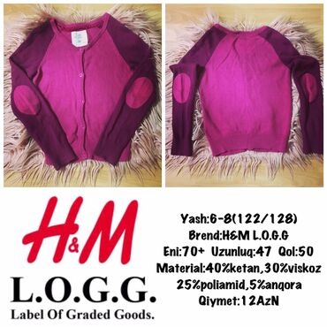 Şortlar: Yash:6-8(122/128) Brend:H&M L.O.G.G Eni:70+ Uzunluq:47 Qol:50