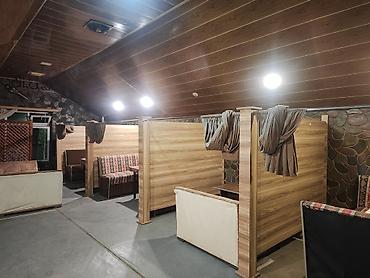 ucuz bal: Kafe/restoran üçün kabin mebeli dəsti 4 ədəd taxta arakəsmələr — 5