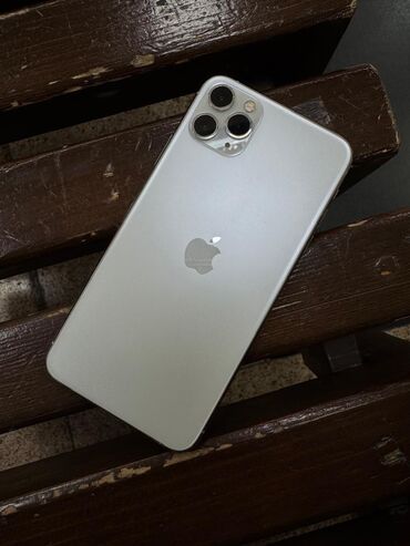айфон 11 max: IPhone 11 Pro Max, Б/у, 64 ГБ, White Titanium, Чехол, 75 %