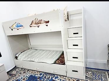 bunk bed: Двухъярусная детская кровать, Б/у, цвет - Белый — 1