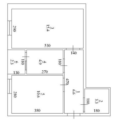 Yeni tikili: 2 otaqlı, Yeni tikili, 50 kv. m — 10