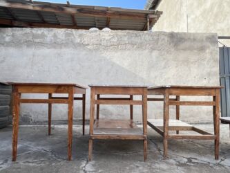 стол обеденный деревянный: Кухонный стол, Б/у, Прямоугольный, Нераскладной