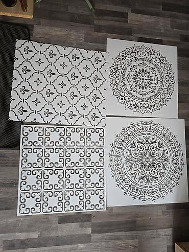 divar nacniki: Dekorativ şablonlar (stencil) dəsti Ukraynadan sifaris edilmiş — 2