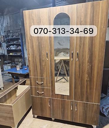 uşaq dolabi: 3 qapılı paltar dolabı - Ölçü: 120×200 sm - Model: mərkəzdə güzgülü 3 — 7