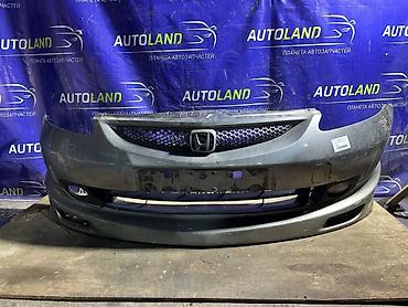 фит туманка: Honda Fit (GD) 8 - Бампер Front (серебро) с юбкой.противотуманками — 2