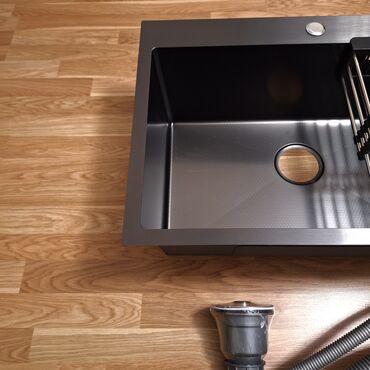 Mətbəx çanaqları: Yeni Kvadrat Mətbəx çanağı, Şkafsız, Paslanmaz polad, Pulsuz çatdırılma — 9