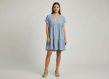elegancka tunika plus size: Sukienka damska, rozmiar S