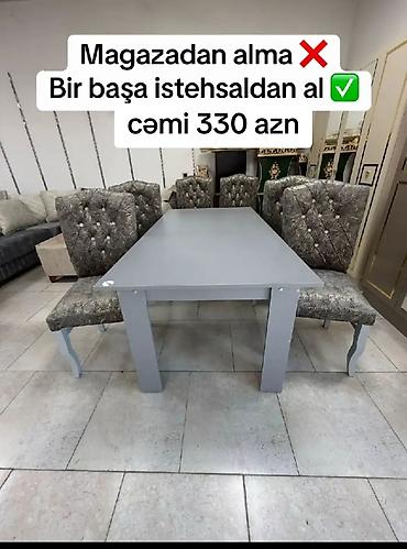 Mətbəx üçün, Yeni, Açılmayan, Dördbucaq masa, 4 stul lalafo.az -da Mətbəx üçün, Yeni, Açılmayan, Dördbucaq masa, 4 stul