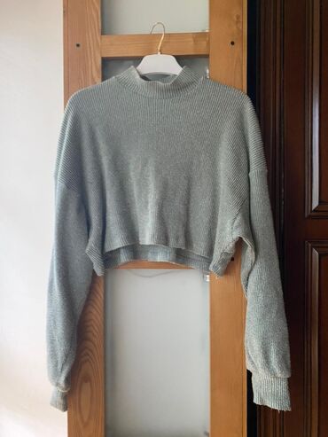 детский свитер с рисунком: Женский свитер M (EU 38), L (EU 40), XL (EU 42), цвет - Серый, Bershka