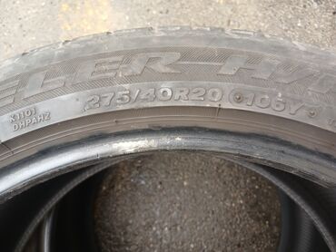 16 lıq disklər: Шина Bridgestone 275 / 40 / R 20