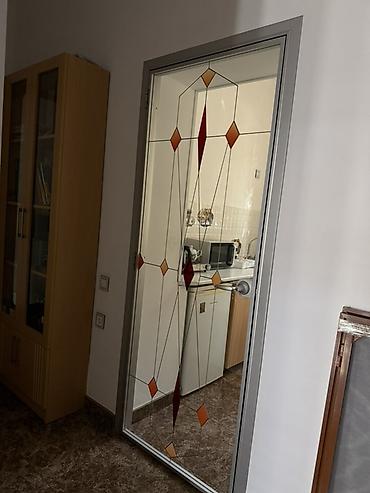 şüşe qapı: Şüşəli otaq qapısı – vitraj naxışlı - Material: Alüminium çərçivə — 1