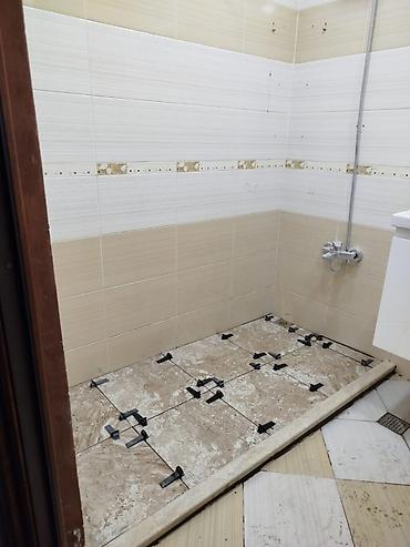 Услуги: Duş kabini üçün yerdüzəltmə(yer düzəltmə) köhnə vannaların sökülüb — 8