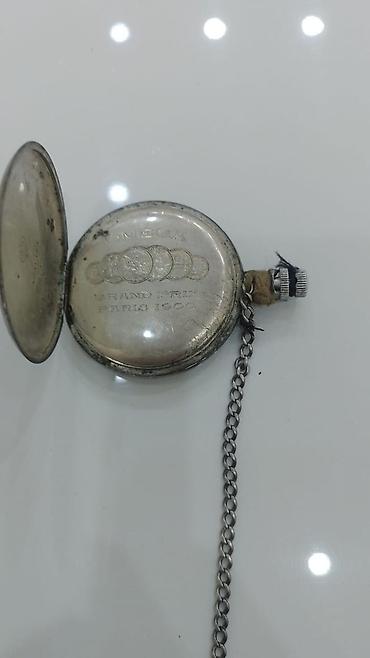 omega: Antik cib saatı – mexaniki, zəncirli model - Korpus: metal - — 3