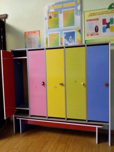 Детские шкафы: Мебель для садика Кровать для садика Шкаф для садика Стол для — 10