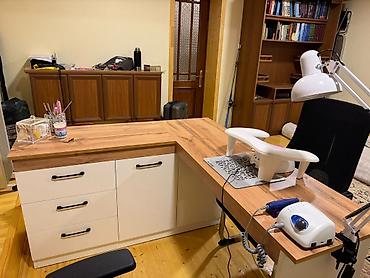 Künc masa, Siyirməli, Polkalı, Teksturalı laminat, Kredit yoxdur