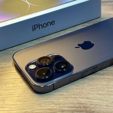 Apple iPhone: IPhone 14 Pro, Б/у, 128 ГБ, Deep Purple, Коробка, 88 %