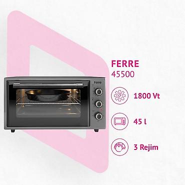 Mətbəx texnikası: №: 5240 Məhsulun adı: Elektrik soba Ferre 45500 Grey Brend: Ferre — 2