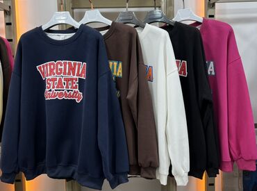 теплые мужские толстовки: Uniseks “Virginia State University” temalı svitşotlar - Klassik