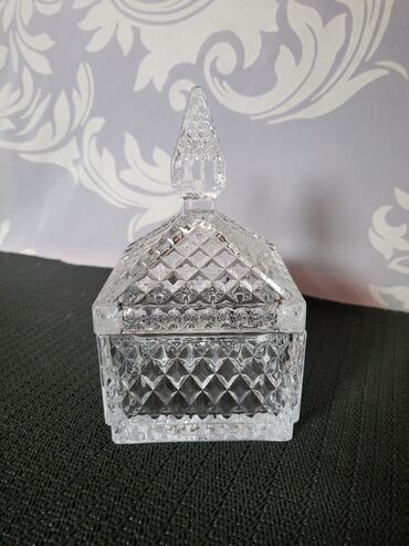 Ostalo posuđe: Bombonijera vintaz,nova pun rad staklena. Bombonijera,posuda za — 6