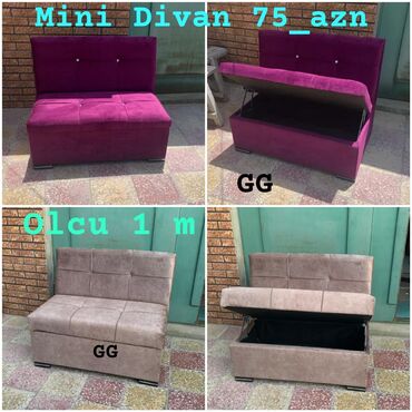 Ресторанная мебель на заказ: Yeni ve Sifarişle Mini divan 1metresi 75_azn Baza 25_azn Hundur