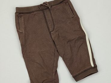 legginsy eko skóra brązowe: Spodnie dresowe, George, 6-9 m, stan - Dobry