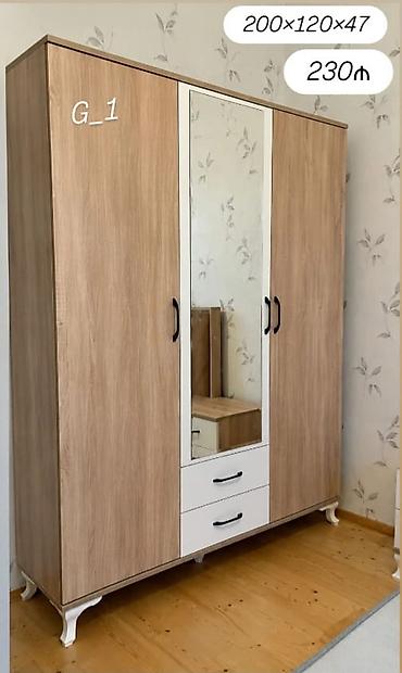 Ev üçün mebel: G_1 model paltar dolabı - Ölçü: 200 × 120 × 47 sm - Qiymət: 230 ₼ — 1