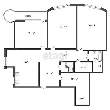 фатьянова: 4 комнаты, 150 м², Индивидуалка, 10 этаж — 7